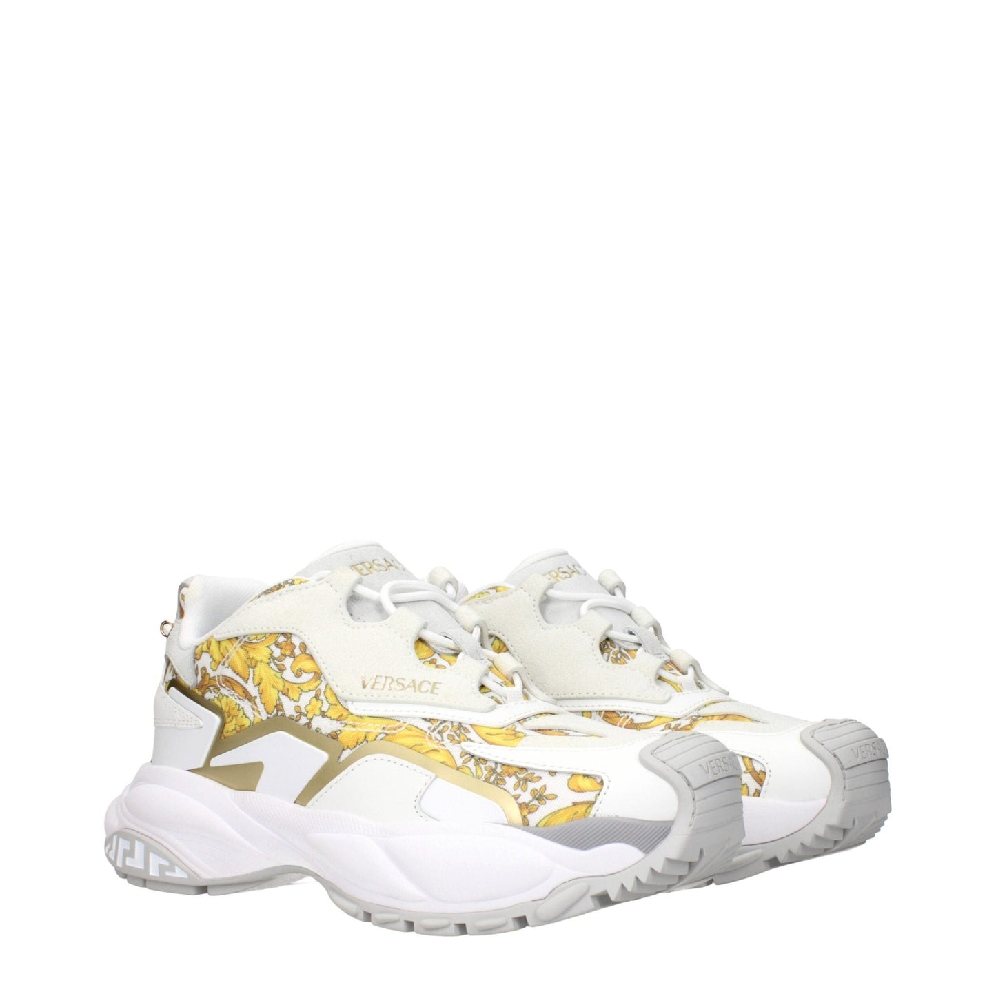 Versace Gold Fabric Low Tops – EU39/US9 par Versace | Disponible sur Sandy Store ByNet