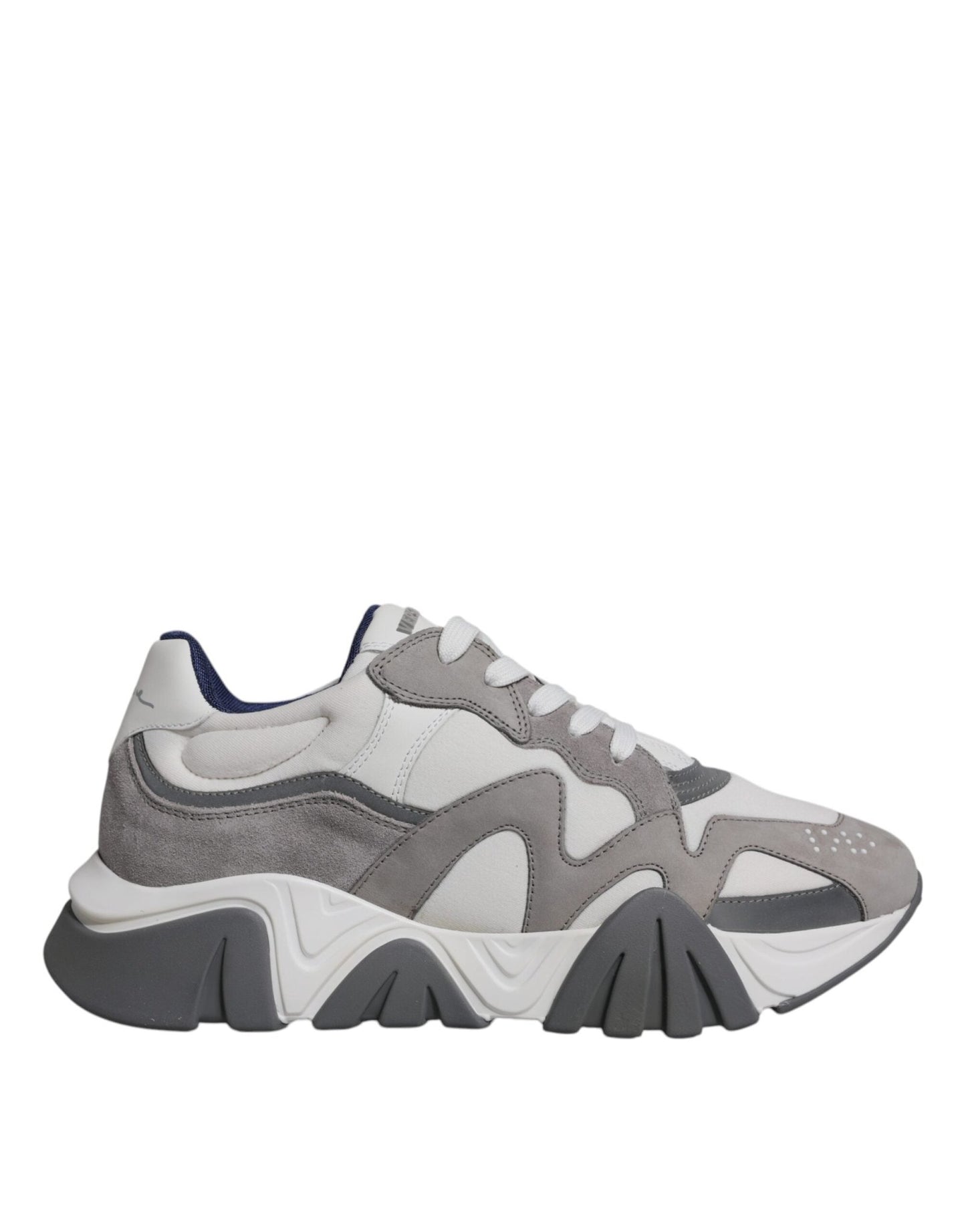 Versace Grey Leather Neoprene Chunky Low Top Squalo Sneakers Shoes – EU43/US10 par Versace | Disponible sur Sandy Store ByNet