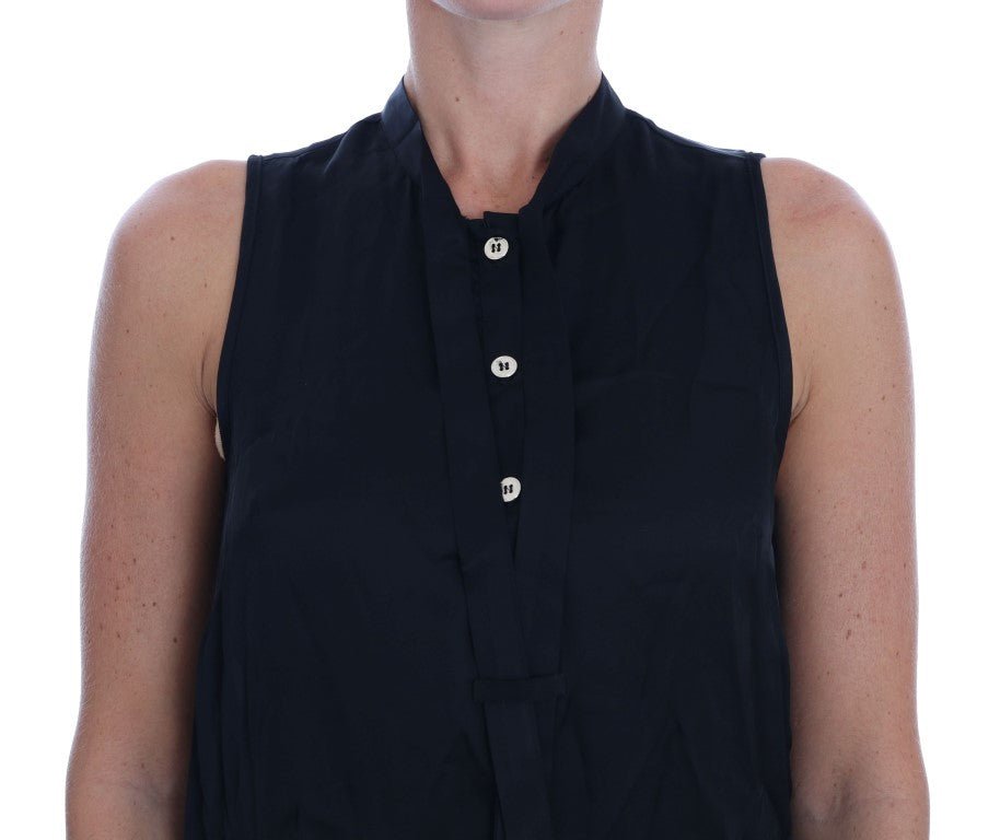 Versace Jeans Chic Sleeveless Black Shirt Blouse - Sandy Store ByNet
