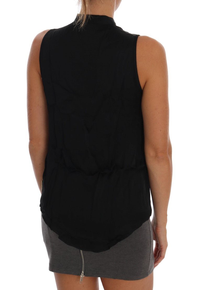 Versace Jeans Chic Sleeveless Black Shirt Blouse - Sandy Store ByNet