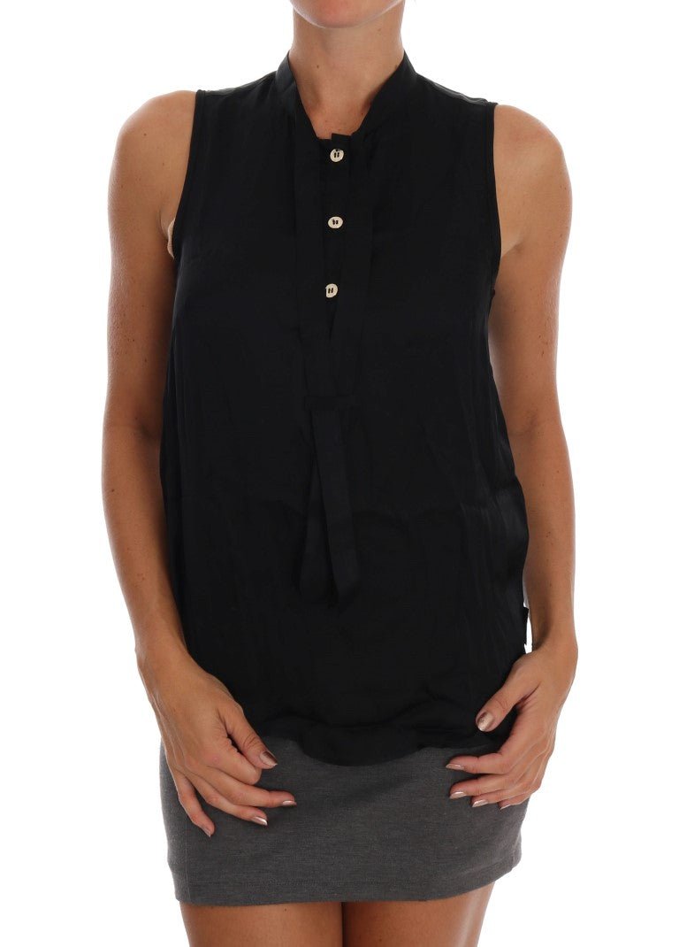 Versace Jeans Chic Sleeveless Black Shirt Blouse - Sandy Store ByNet
