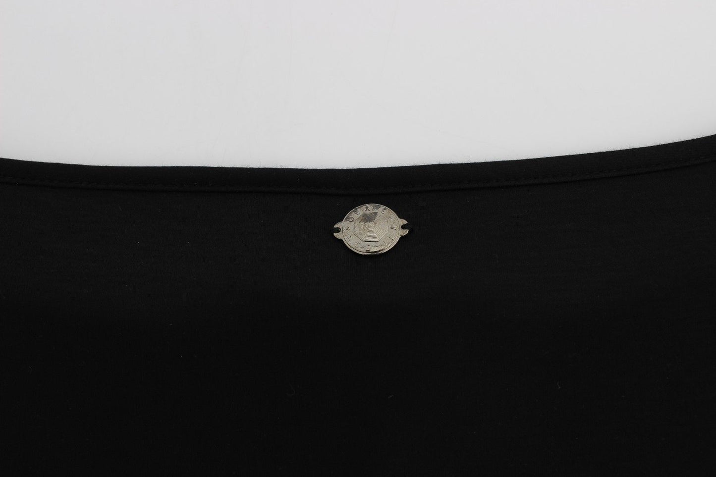 Versace Jeans Elegant Black Silk Blend Shift Dress - Sandy Store ByNet