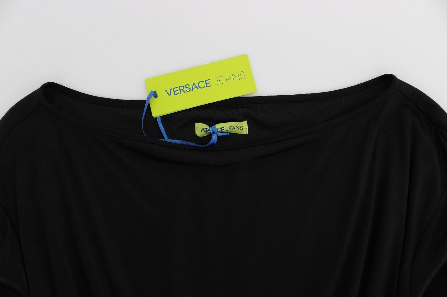 Versace Jeans Elegant Black Silk Blend Shift Dress - Sandy Store ByNet