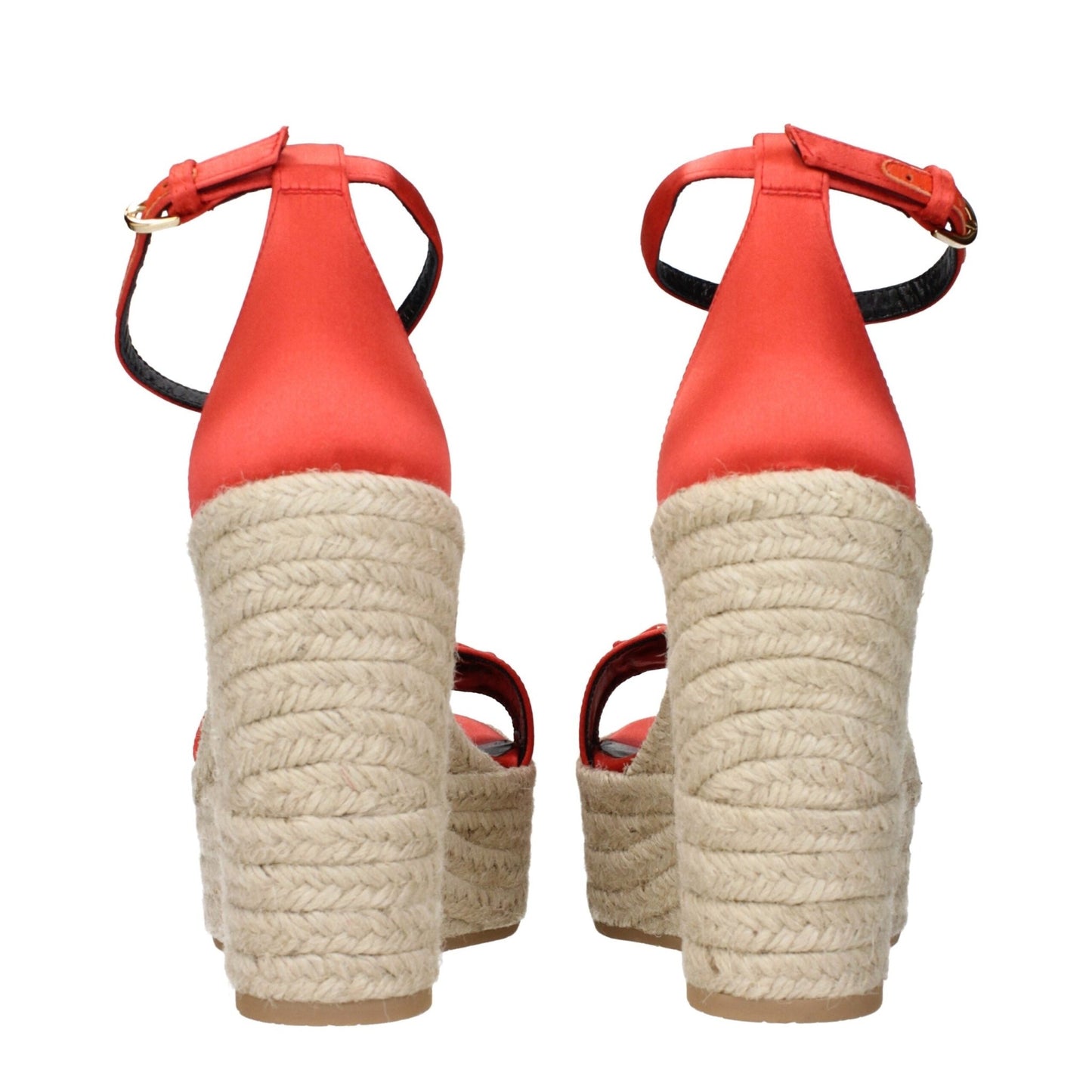 Versace Orange Satin Wedges Sandals – EU38/US8 par Versace | Disponible sur Sandy Store ByNet