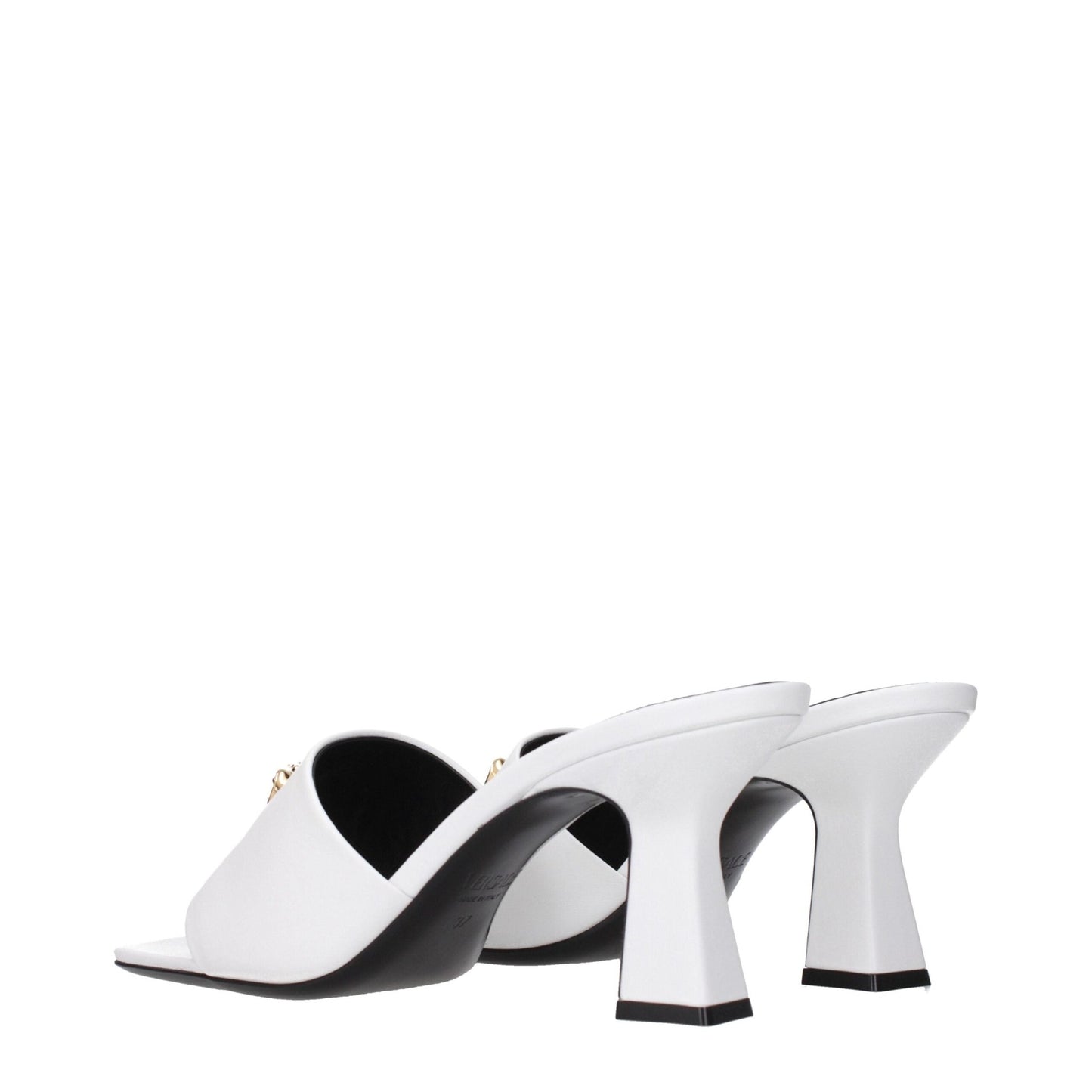 Versace White Leather Stiletto Heels Sandals – EU37/US7 par Versace | Disponible sur Sandy Store ByNet