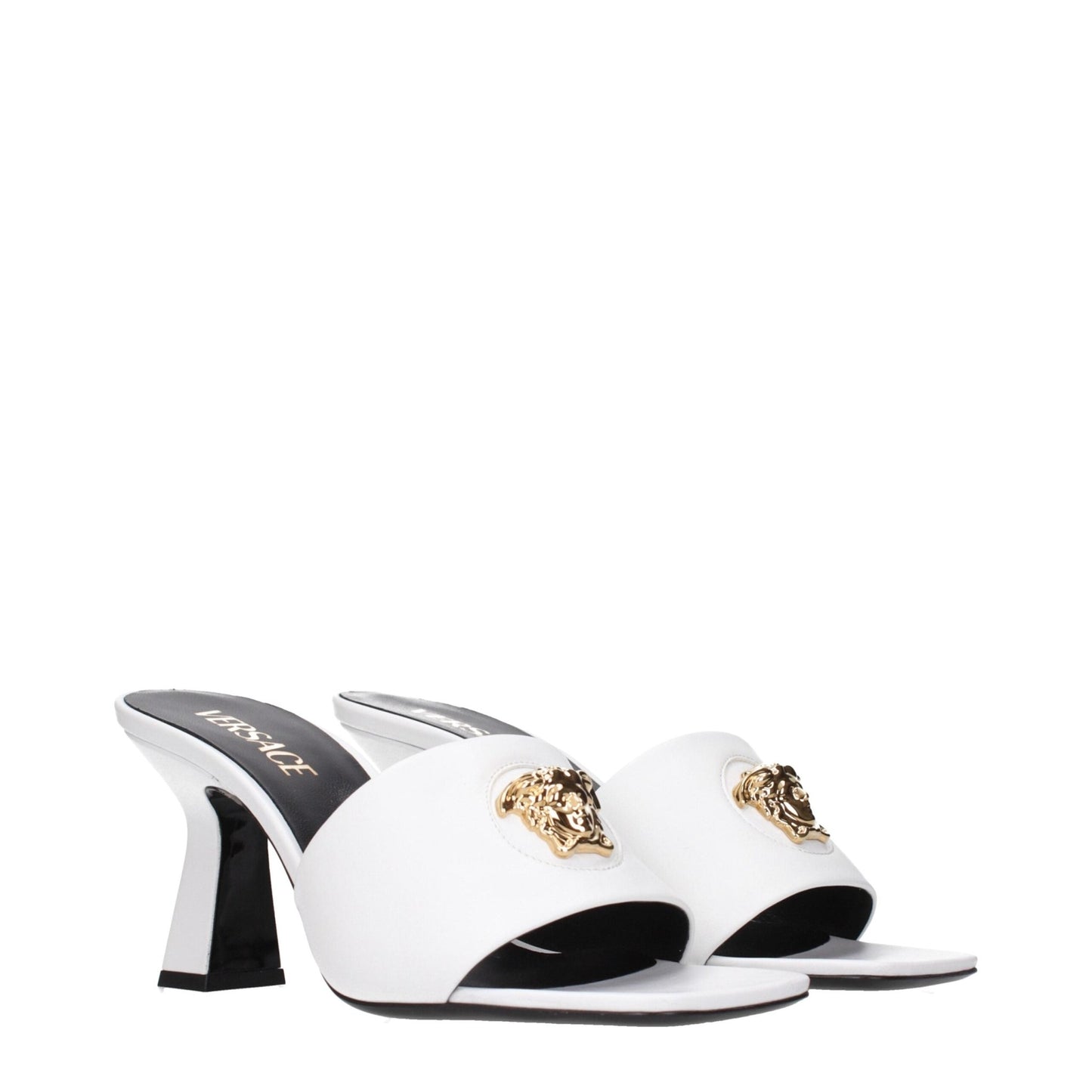Versace White Leather Stiletto Heels Sandals – EU37/US7 par Versace | Disponible sur Sandy Store ByNet