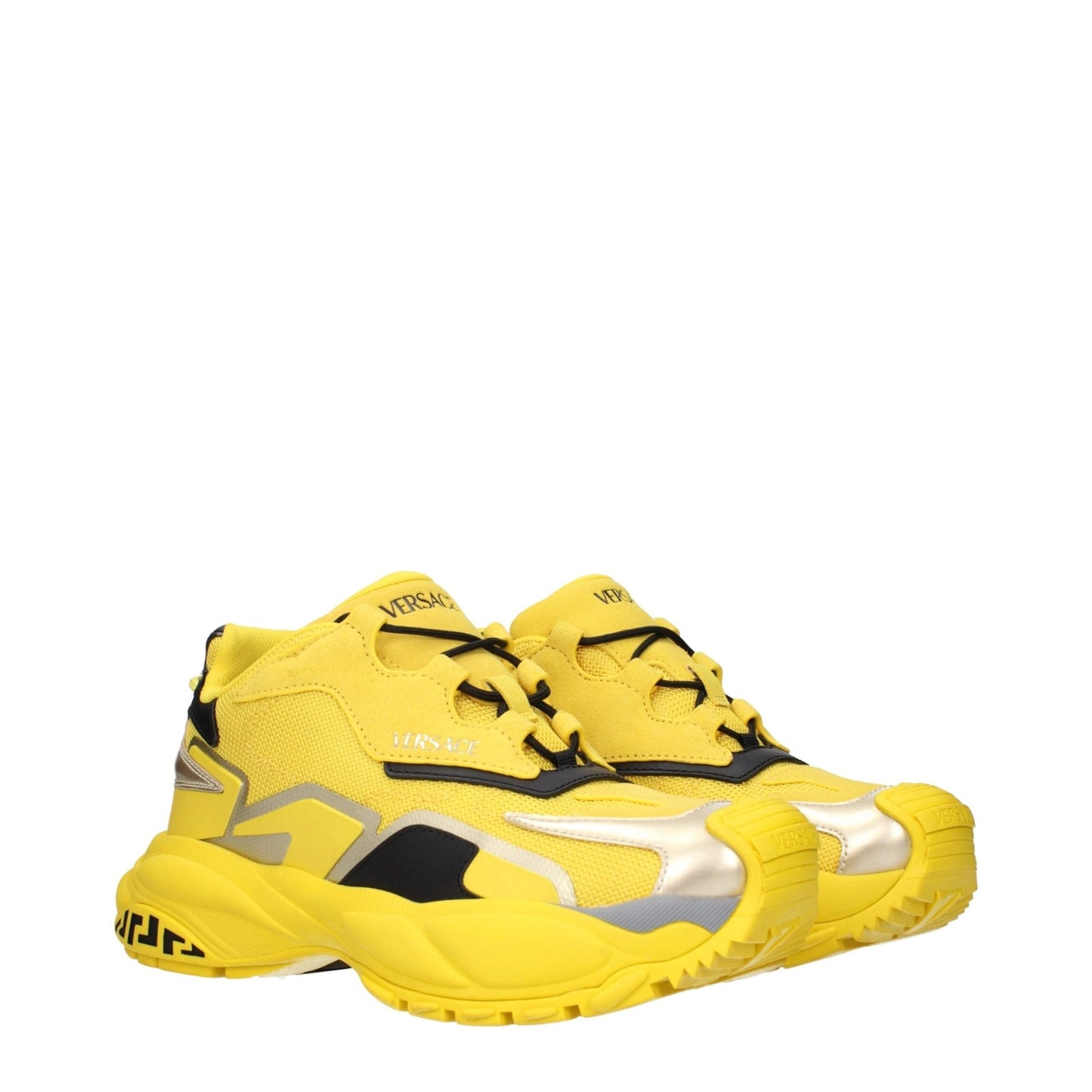 Versace Yellow Fabric Athletic Sneakers – EU39/US6 par Versace | Disponible sur Sandy Store ByNet