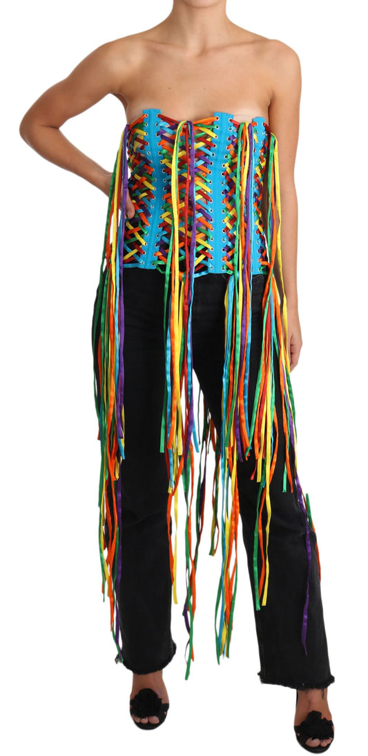 Dolce &amp; Gabbana Top Corsé Bustier Sin Tirantes Multicolor