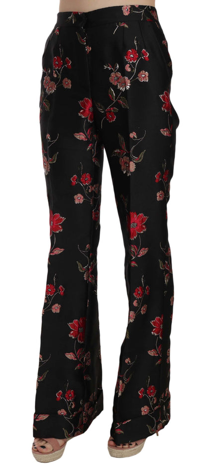 Dolce &amp; Gabbana Pantalones elegantes con corte de bota y estampado floral