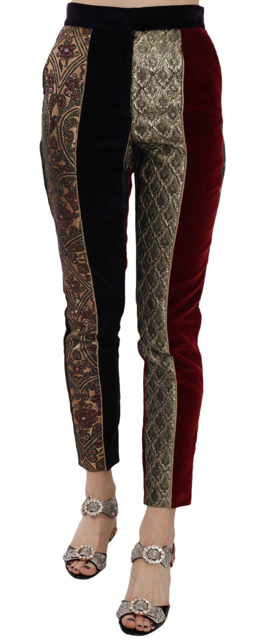 Dolce &amp; Gabbana Elegantes pantalones cortos de jacquard multicolor