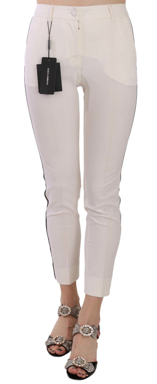 Dolce &amp; Gabbana Pantalones cortos de lana elegantes con rayas laterales