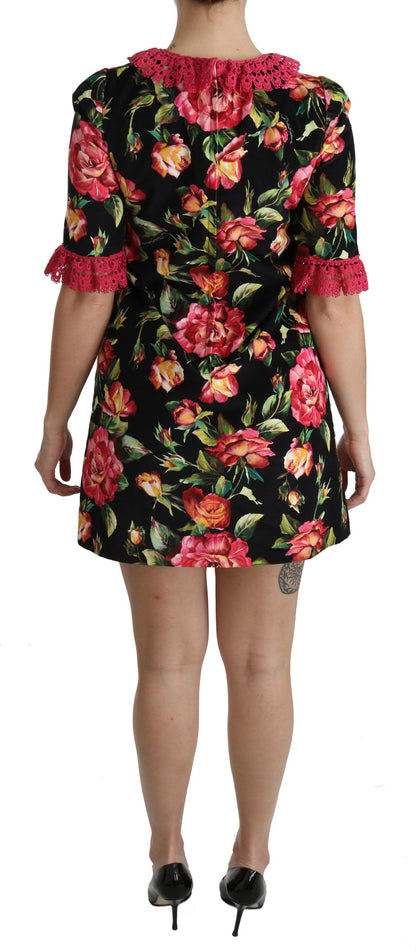 Dolce &amp; Gabbana Minivestido evasé elegante de encaje floral
