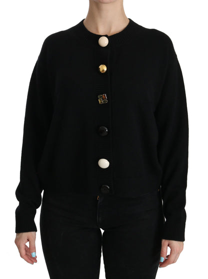 Dolce &amp; Gabbana Elegante cárdigan de cachemir negro
