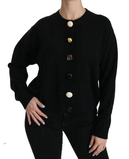 Dolce &amp; Gabbana Elegante cárdigan de cachemir negro
