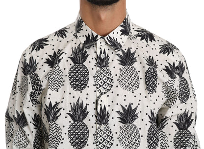 Dolce &amp; Gabbana Elegante camisa casual de algodón blanca
