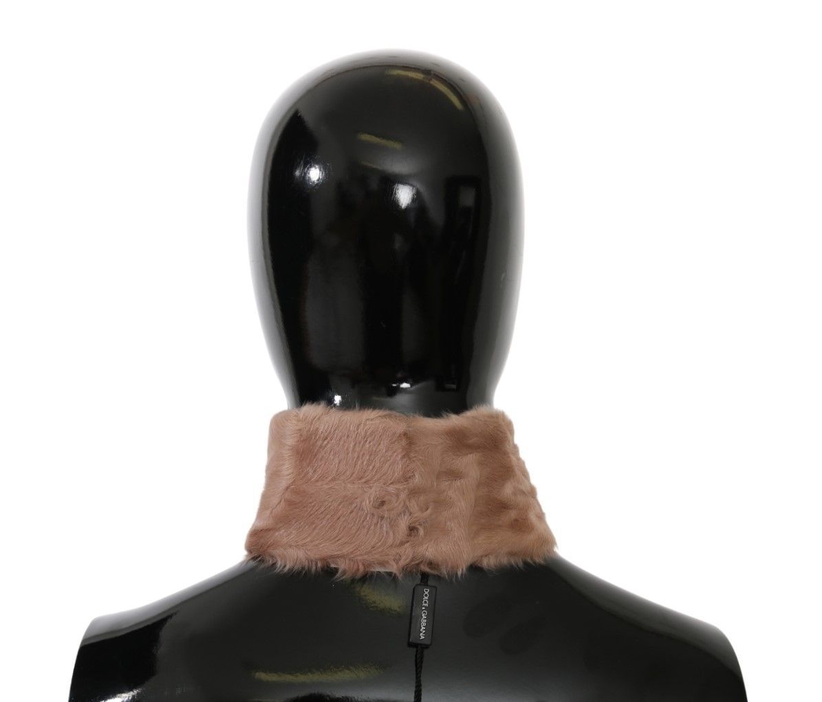 Dolce &amp; Gabbana Elegante bufanda de piel de cordero beige