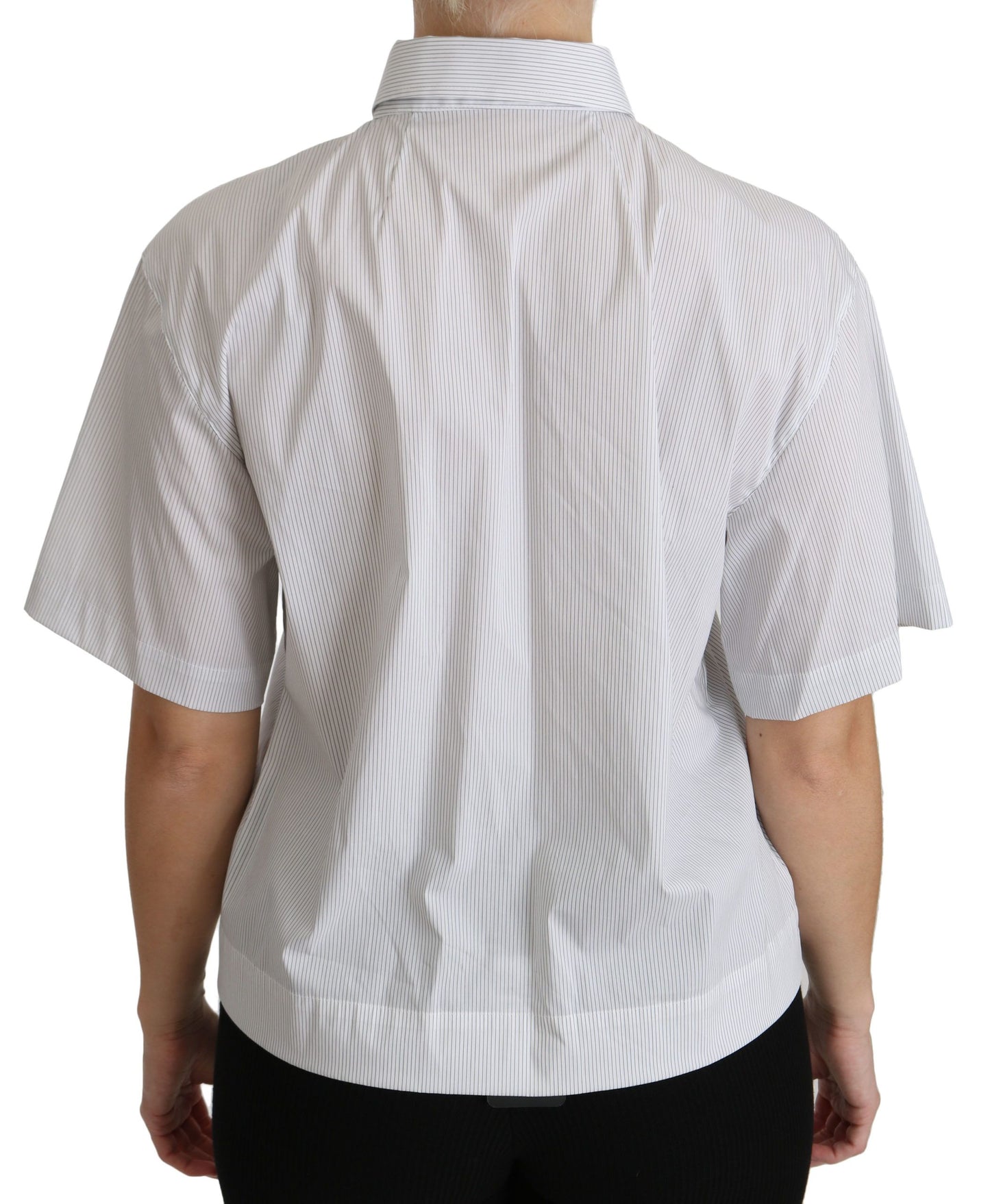 Dolce &amp; Gabbana Elegante polo de algodón blanco