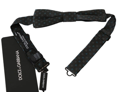 Dolce &amp; Gabbana Elegante pajarita de seda gris estampada