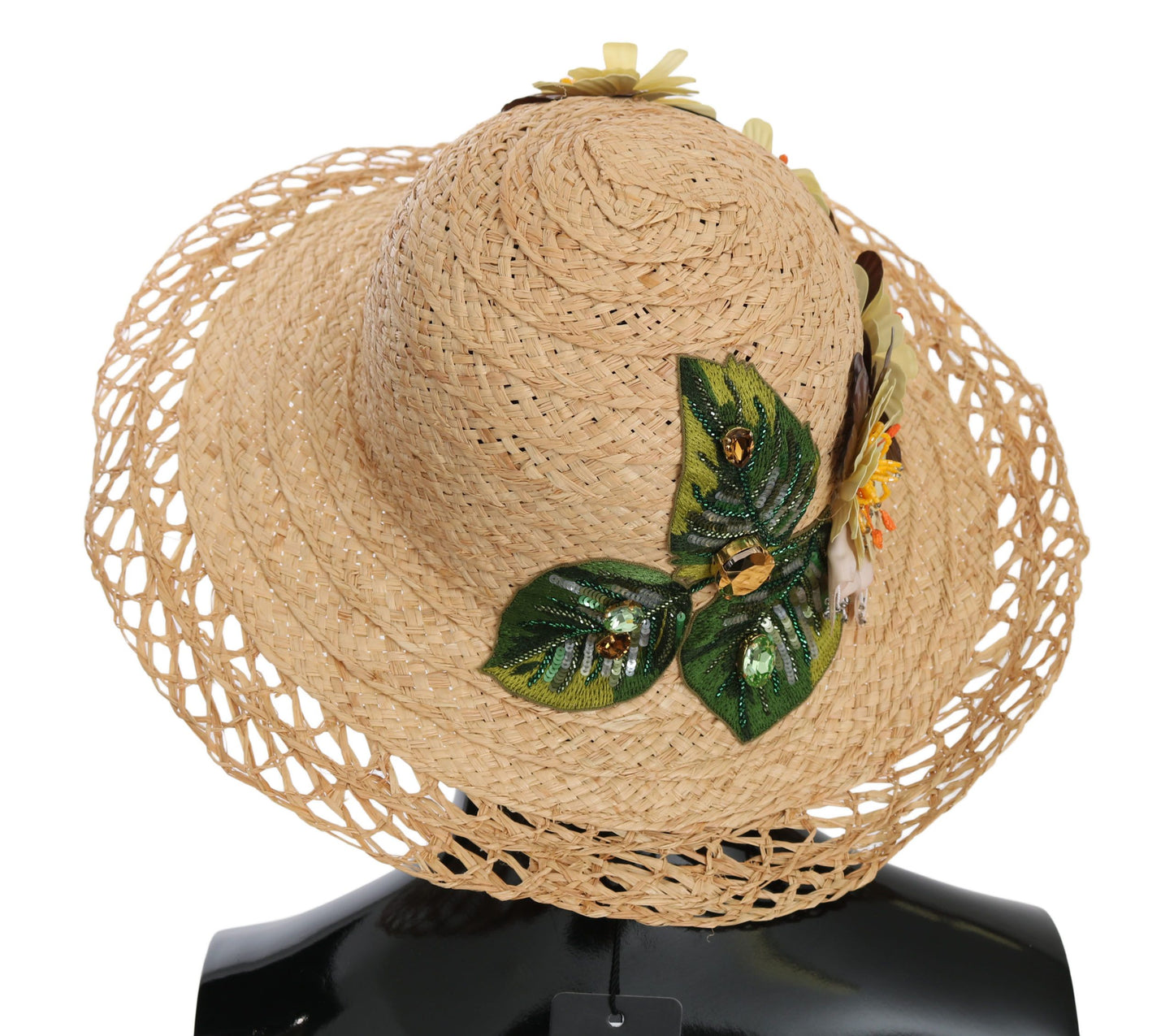 Dolce &amp; Gabbana Elegante sombrero de pescador floral beige