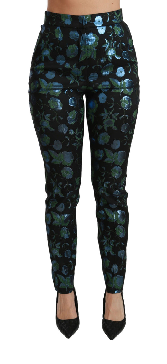 Dolce &amp; Gabbana Pantalones pitillo de talle alto con estampado floral