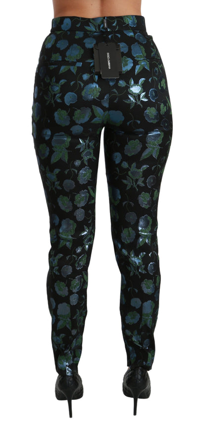 Dolce &amp; Gabbana Pantalones pitillo de talle alto con estampado floral