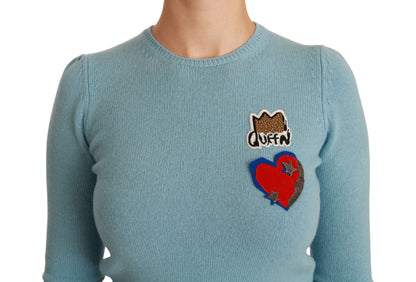 Dolce &amp; Gabbana Jersey de lana con cuentas Queen Heart