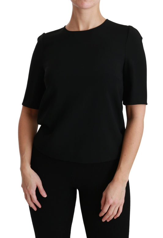 Dolce &amp; Gabbana Elegante blusa elástica negra