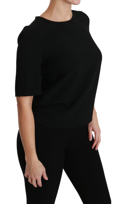 Dolce &amp; Gabbana Elegante blusa elástica negra