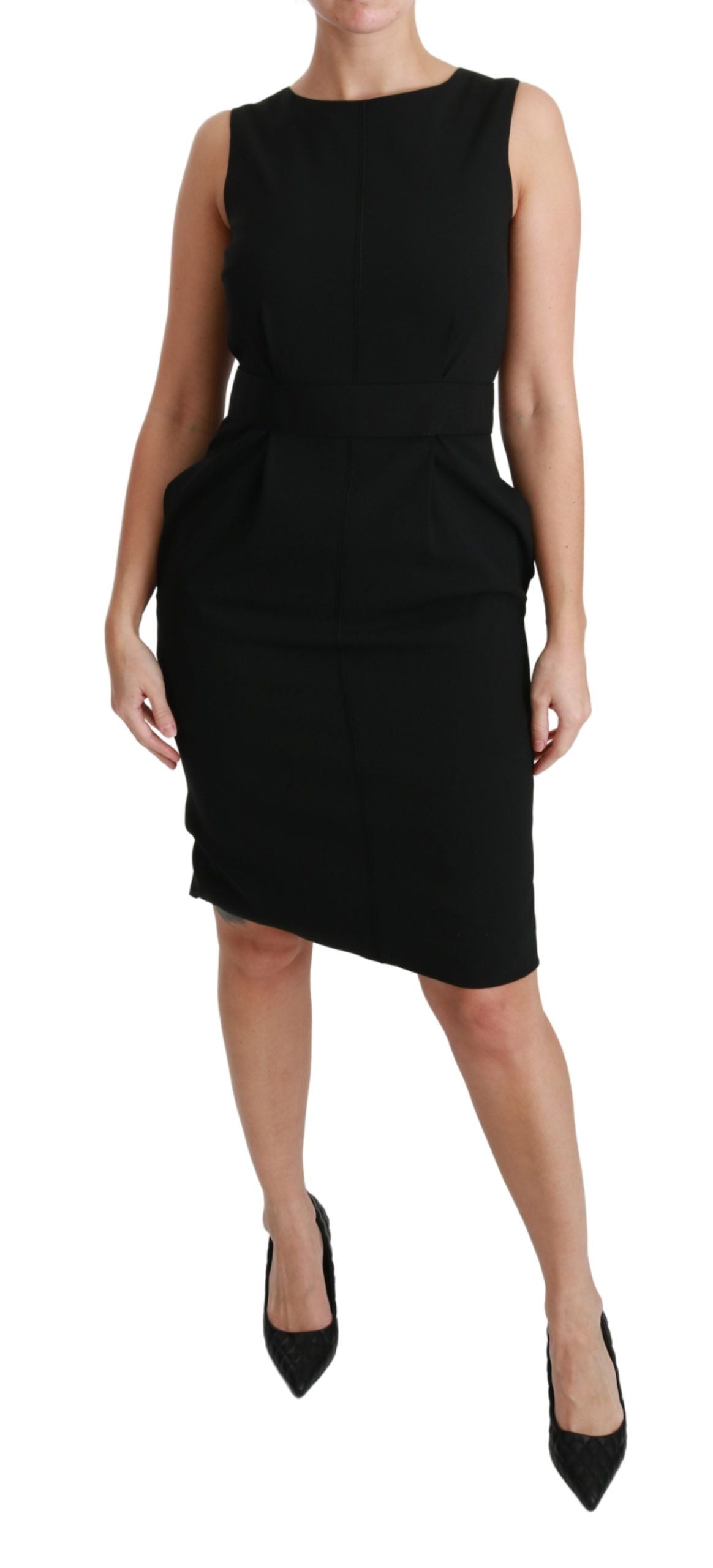 Dolce &amp; Gabbana Elegante vestido tubo hasta la rodilla en negro