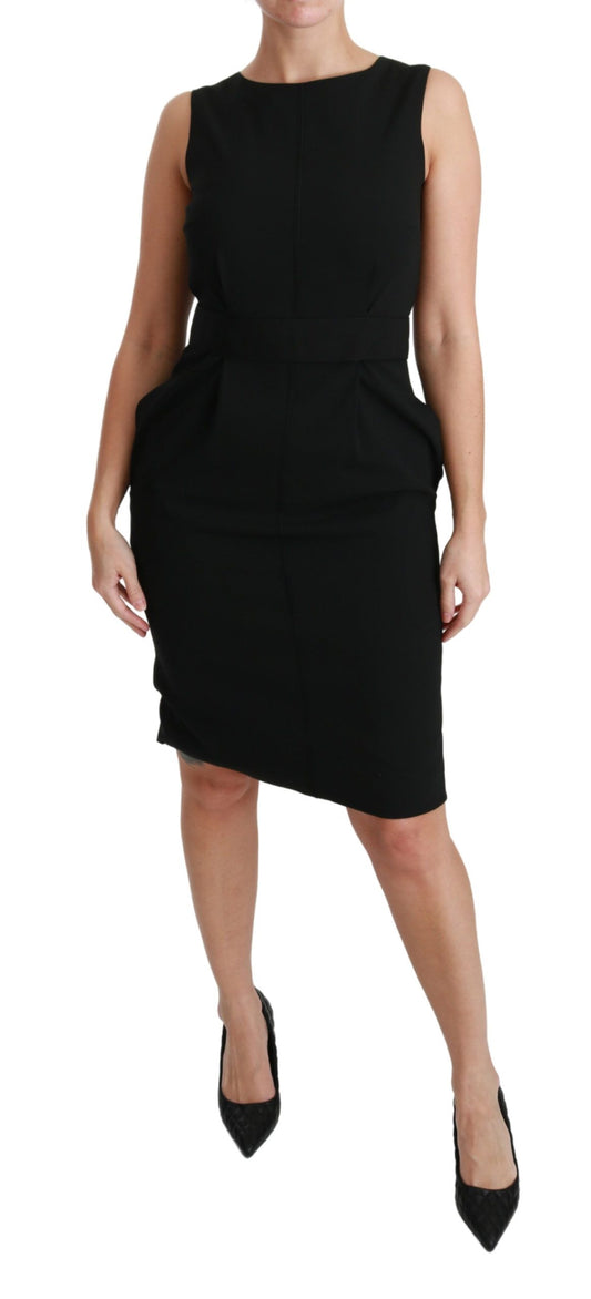 Dolce &amp; Gabbana Elegante vestido tubo hasta la rodilla en negro