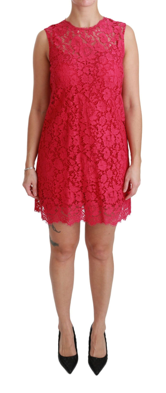 Dolce &amp; Gabbana Minivestido ajustado rosa impactante