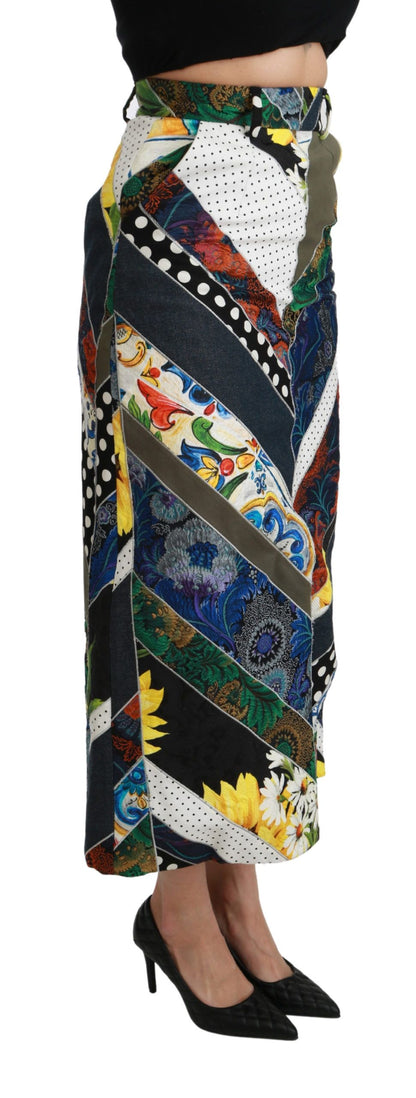 Dolce &amp; Gabbana Falda elegante de cintura alta con estampado geométrico
