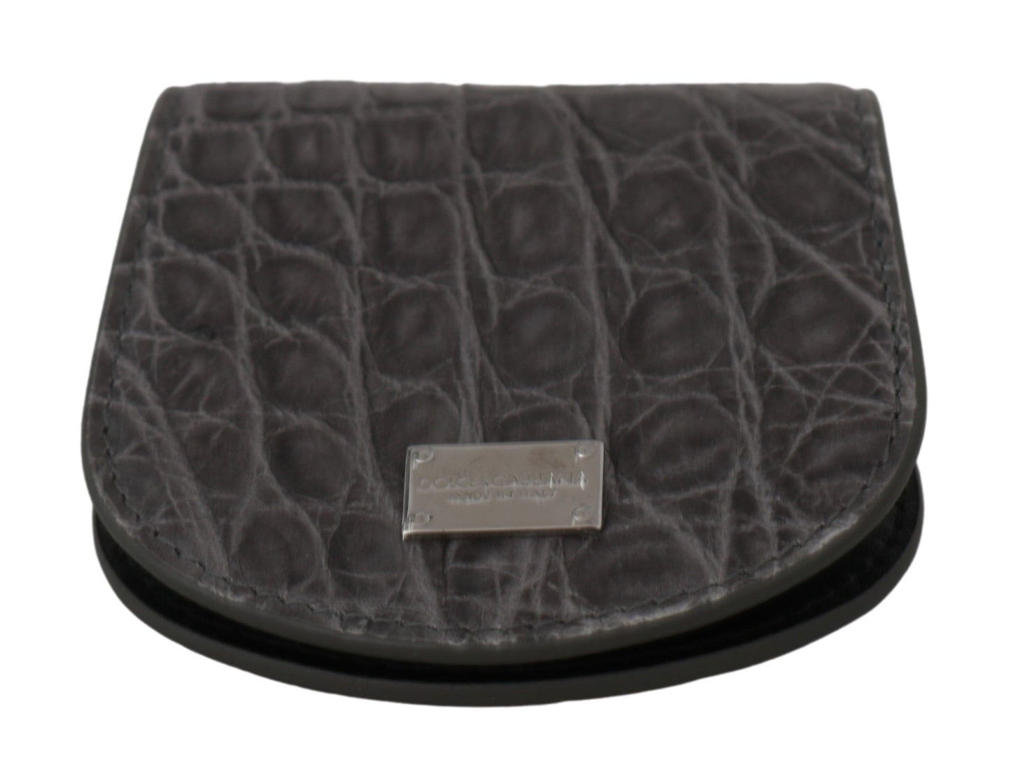 Dolce &amp; Gabbana Cartera con estuche para condones de cuero gris exótico