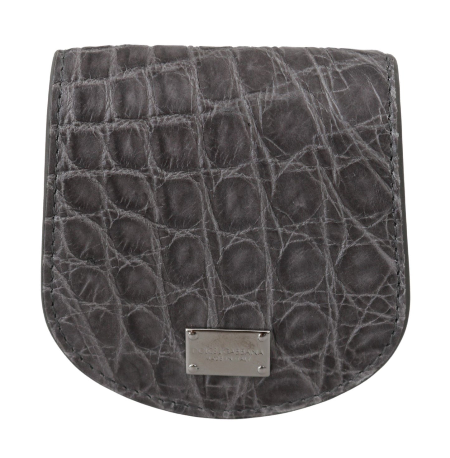 Dolce &amp; Gabbana Cartera con estuche para condones de cuero gris exótico