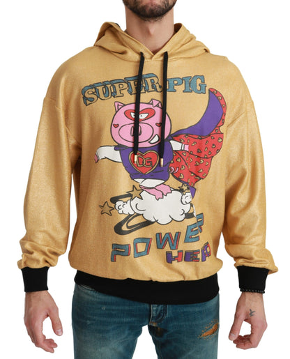 Dolce &amp; Gabbana Exquisite Gold Hooded Cotton Sweater