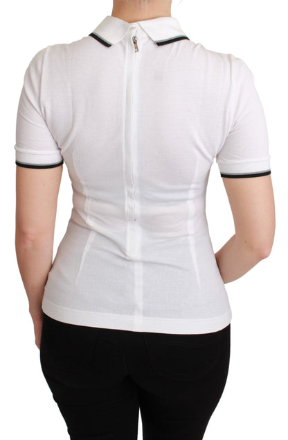 Dolce &amp; Gabbana Chic Polo Camiseta con bordado de ángel