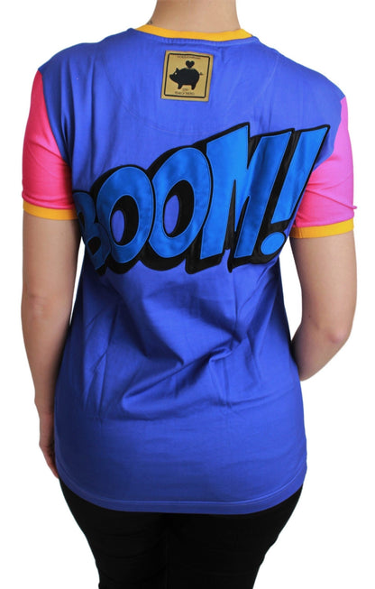 Dolce &amp; Gabbana Camiseta elegante de algodón con cuello redondo y motivo Supergirl