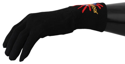 Dolce &amp; Gabbana Elegantes guantes unisex de lana virgen negros