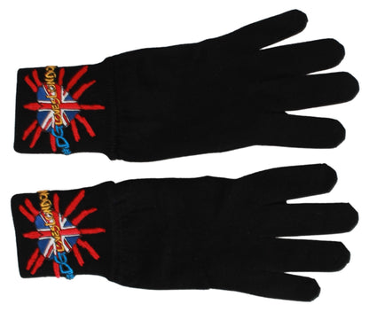 Dolce &amp; Gabbana Elegantes guantes unisex de lana virgen negros