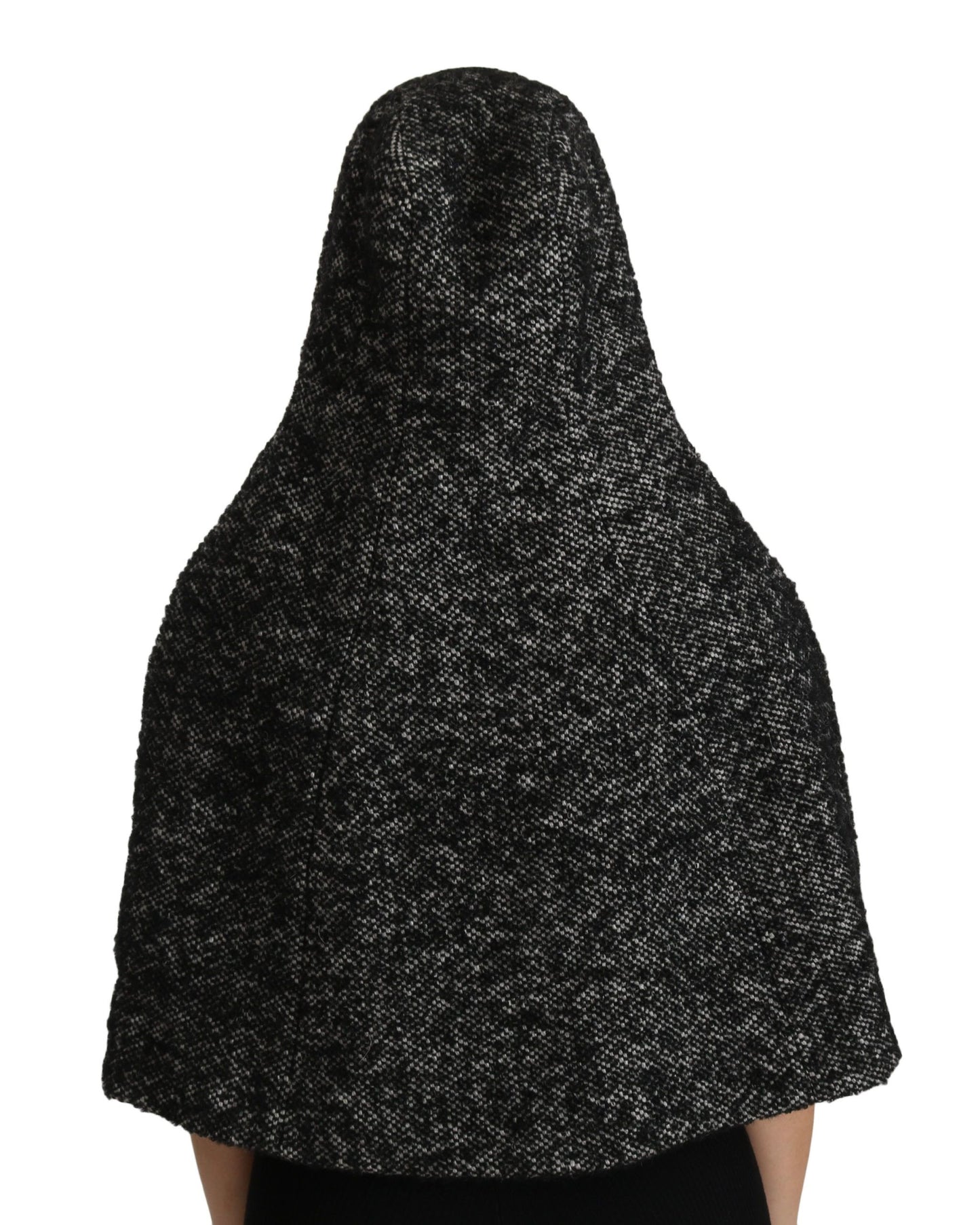 Dolce &amp; Gabbana Elegante bufanda con capucha de lana gris de Iconic Italian Label