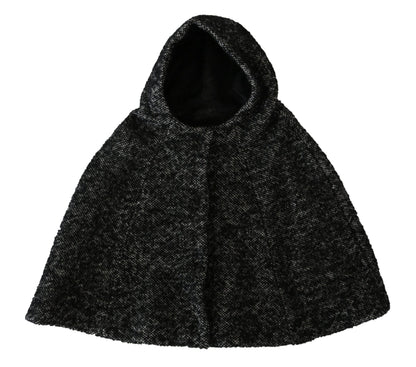 Dolce &amp; Gabbana Elegante bufanda con capucha de lana gris de Iconic Italian Label