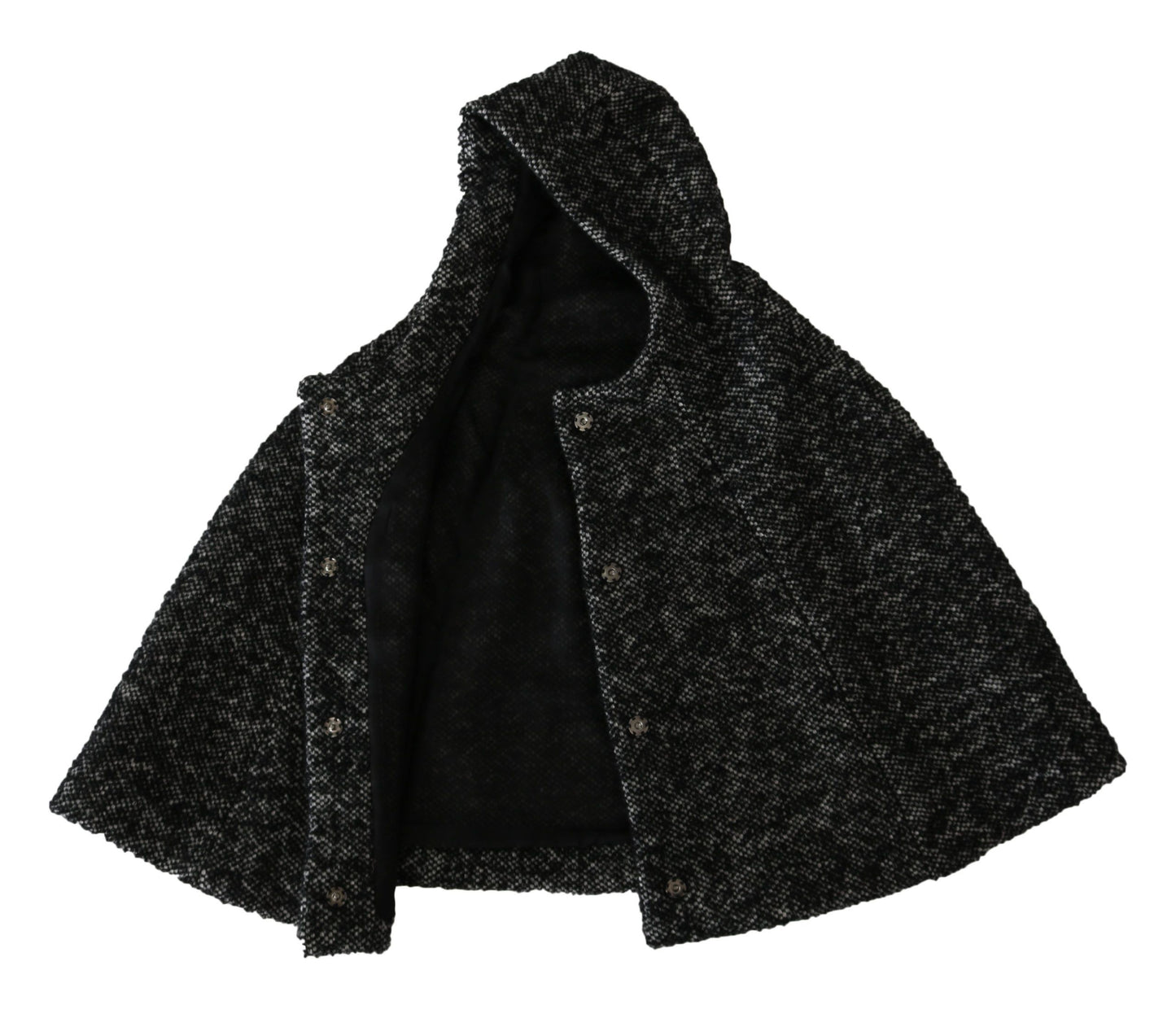 Dolce &amp; Gabbana Elegante bufanda con capucha de lana gris de Iconic Italian Label