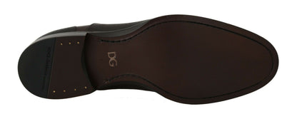 Dolce &amp; Gabbana Elegantes zapatos con cordones formales de cuero marrón