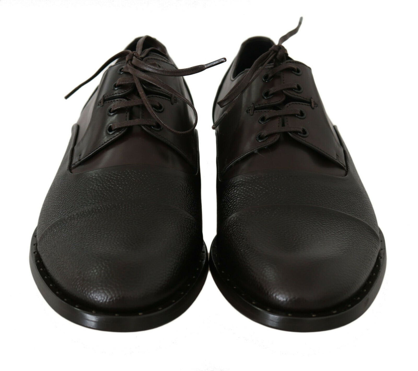 Dolce &amp; Gabbana Elegantes zapatos con cordones formales de cuero marrón