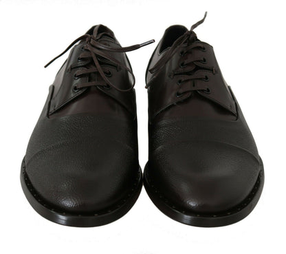 Dolce &amp; Gabbana Elegantes zapatos con cordones formales de cuero marrón