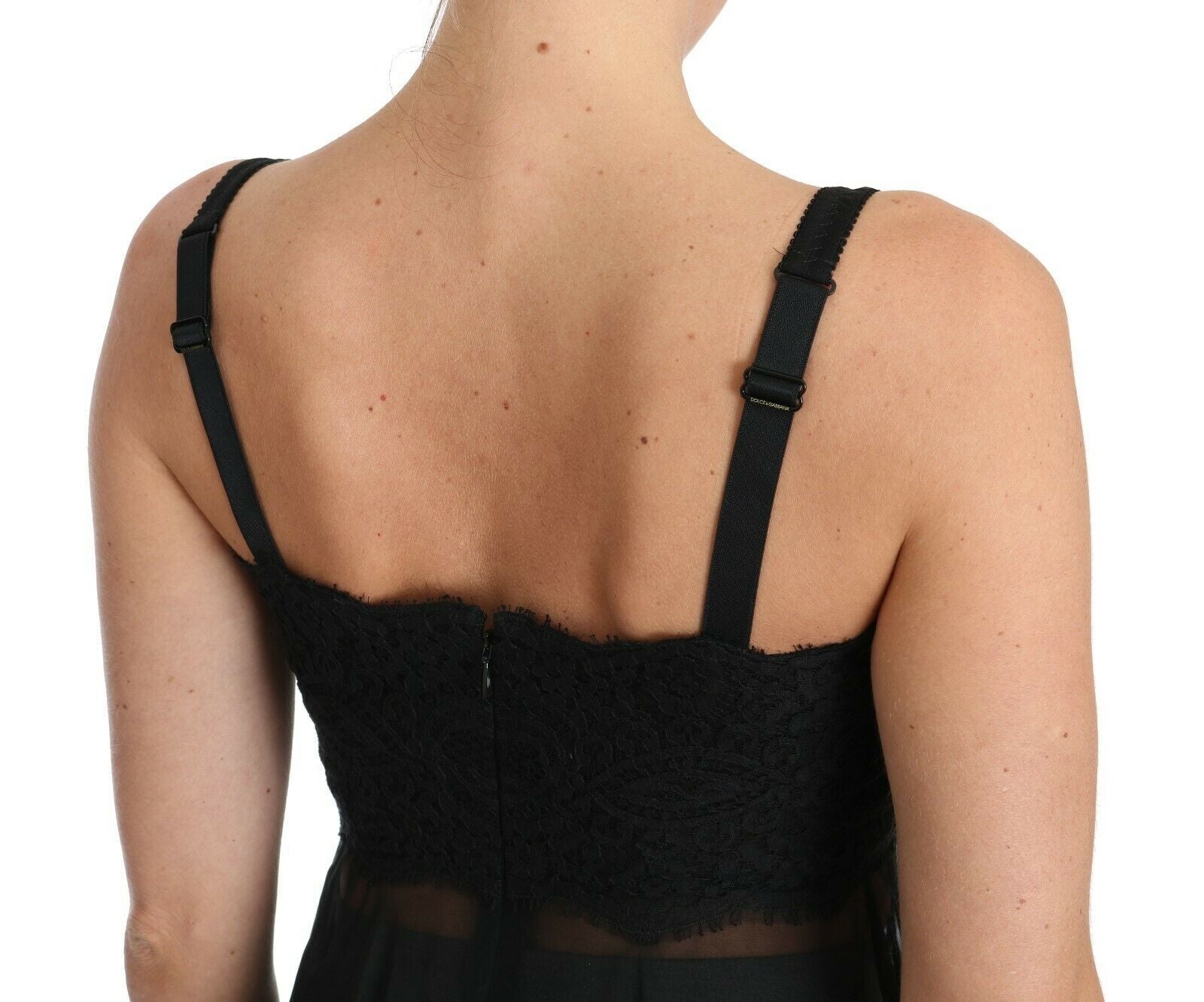 Dolce & Gabbana Elegant Black Silk Floral Lace Chemise Dress – IT1 | XS par Dolce & Gabbana | Disponible sur Sandy Store ByNet