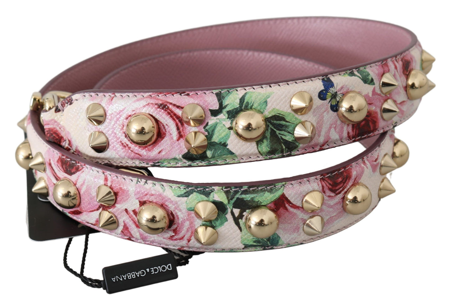 Dolce & Gabbana Chic Floral Pink Leather Shoulder Strap – par Dolce & Gabbana | Disponible sur Sandy Store ByNet