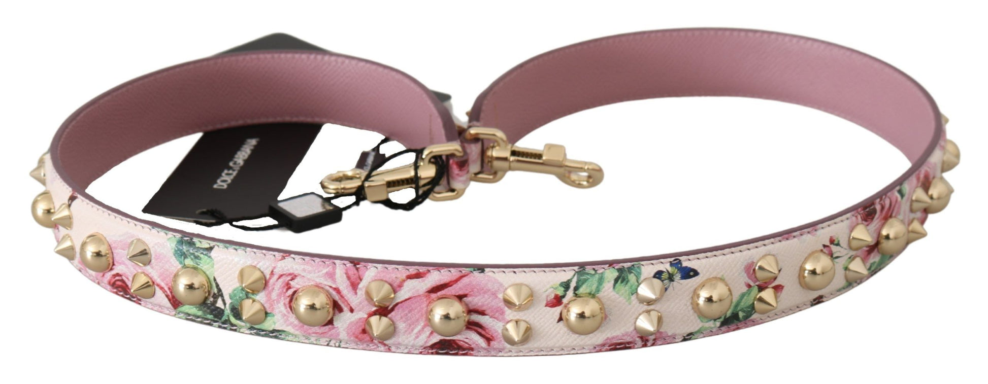 Dolce & Gabbana Chic Floral Pink Leather Shoulder Strap – par Dolce & Gabbana | Disponible sur Sandy Store ByNet