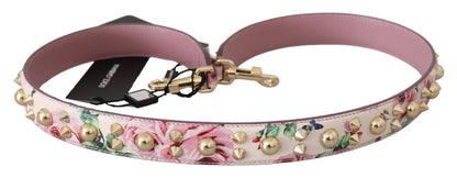 Dolce & Gabbana Chic Floral Pink Leather Shoulder Strap – par Dolce & Gabbana | Disponible sur Sandy Store ByNet