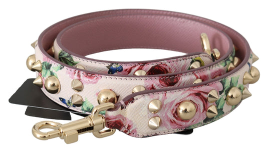 Dolce & Gabbana Chic Floral Pink Leather Shoulder Strap – par Dolce & Gabbana | Disponible sur Sandy Store ByNet